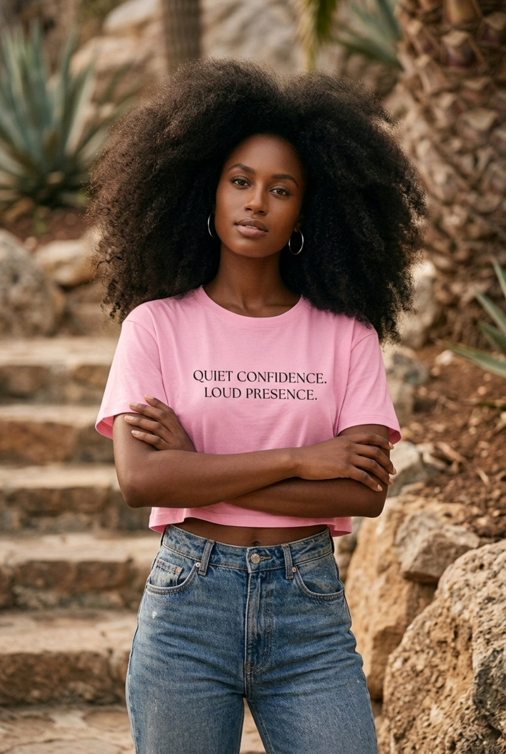 QUIET CONFIDENCE crop top bubblegum