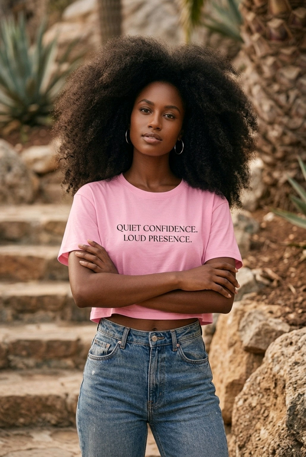 QUIET CONFIDENCE crop top bubblegum