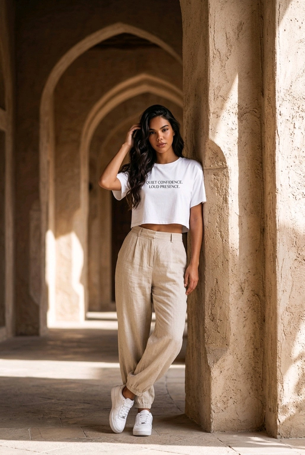 QUIET CONFIDENCE crop top bubblegum/natural