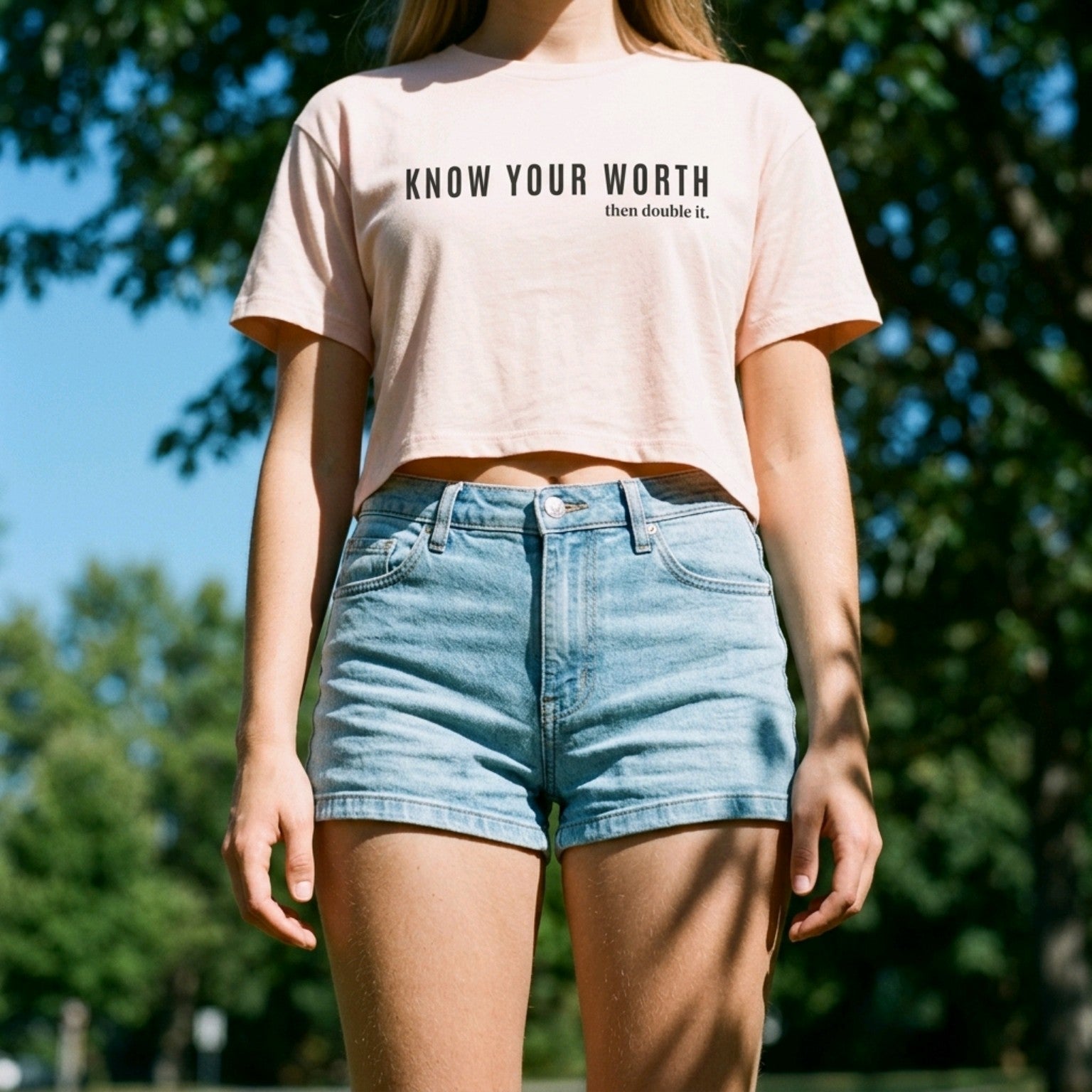 SOFT POWER crop top pink/ecru