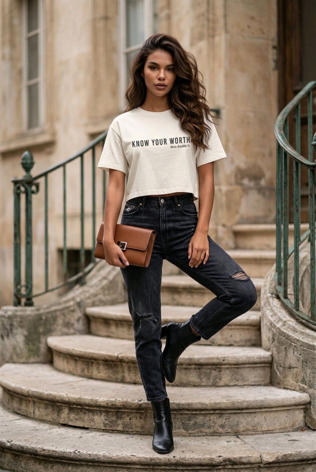 SOFT POWER crop top pink/ecru