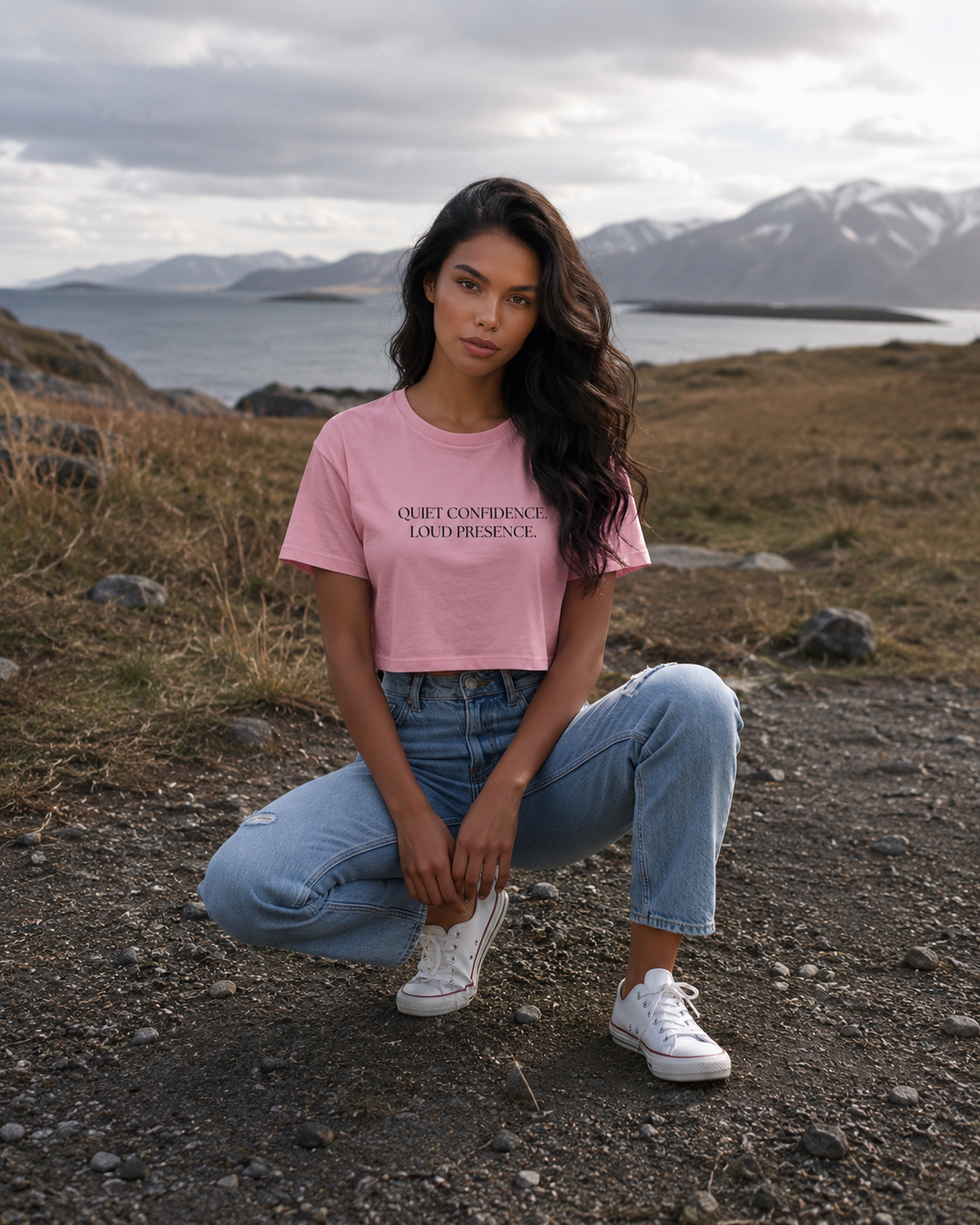QUIET CONFIDENCE crop top bubblegum/natural