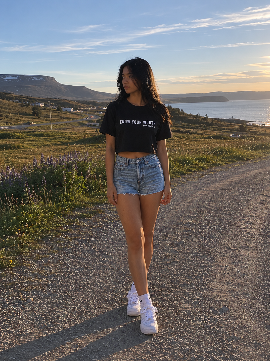 SOFT POWER crop top black/mineral